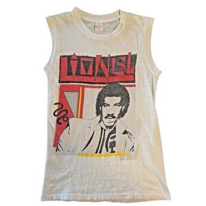 Lionel Richie Vintage 80s Hello Tour Tank Top Pepsi Promo T Shirt Small USA
